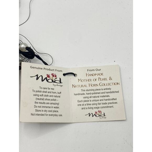 MAD BY DESIGN Women’s Black-Cream Chevron Handmade Square Shoulder Bag SZ OS - Picture 9 of 11